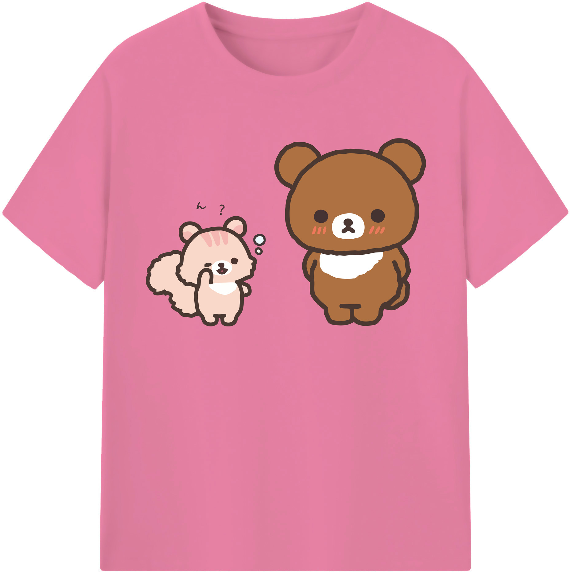 （画像用） リラックマ リラックマ キイロイトリ Rilakkuma Korilakkuma Kiiroitori 綿100％半袖Tシャツ（フロントプリント）